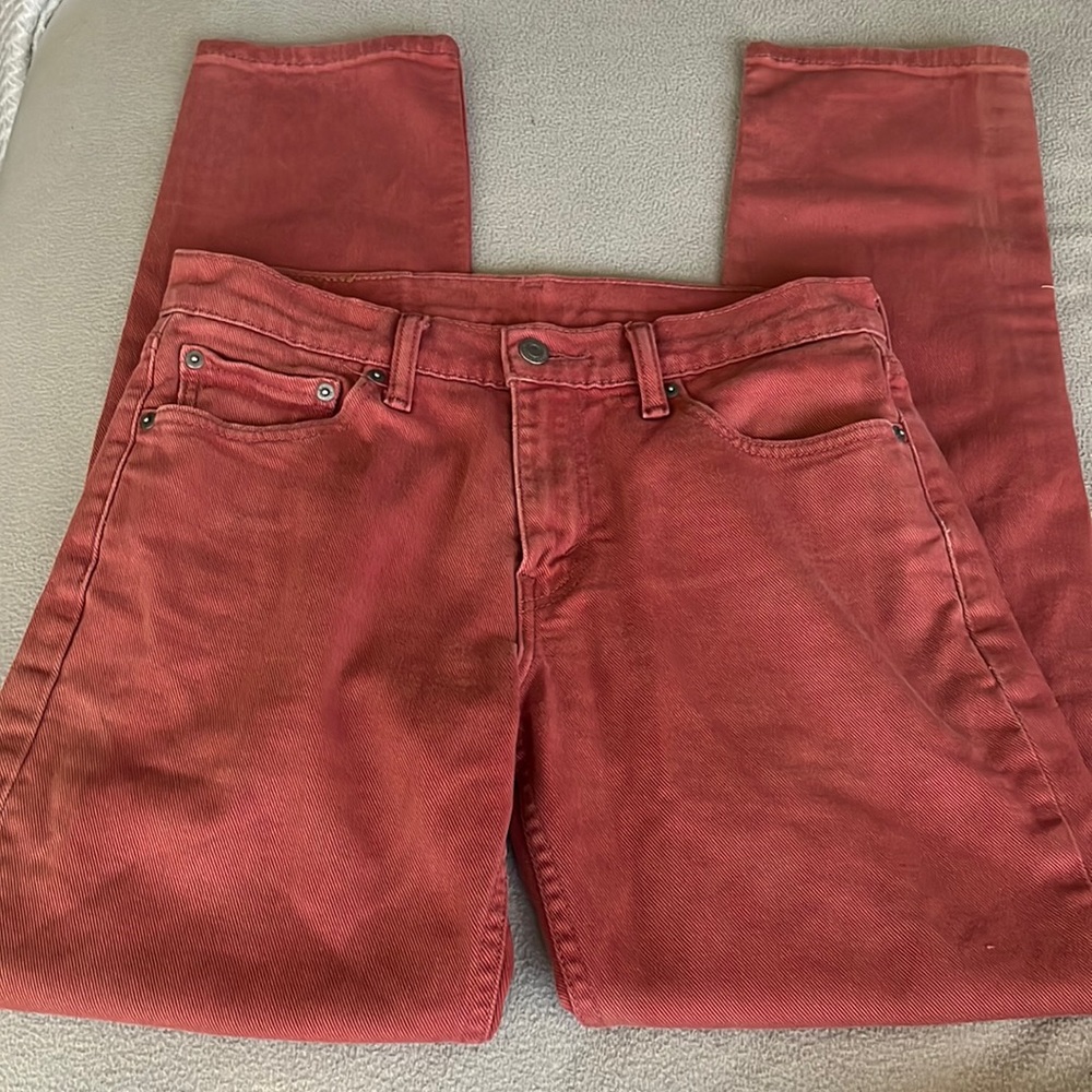 Red straight leg Levi’s